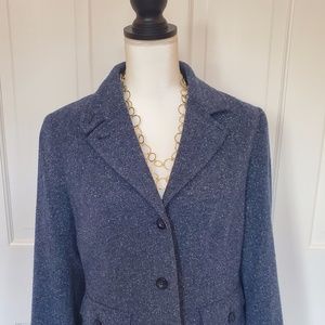 L.L Bean Blue Fabric Blazer